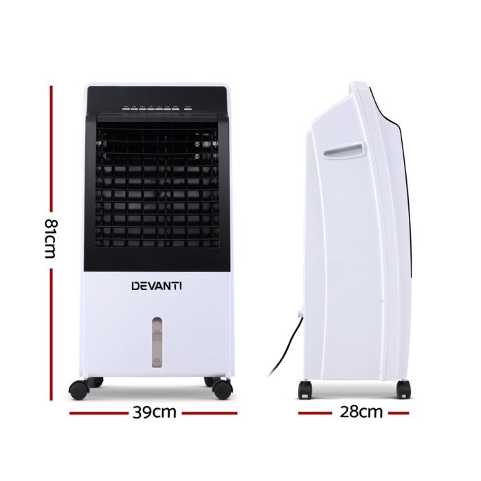 Devanti Evaporative Air Cooler Fan Conditioner 8L - Image 2