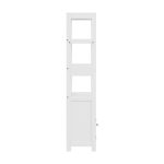 Artiss Bathroom Floor Storage Cabinet with 2 Drawers 3 Open Shelves 2 Doors White - Image 4