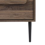 Artiss Bedside Table Nightstand 2 Drawers - Walnut - Image 4