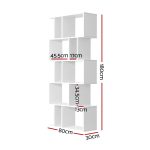 Artiss Bookshelf 5 Tiers - RITA White - Image 2