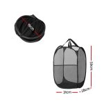 Artiss 2X Laundry Basket Hamper Foldable Black - Image 2