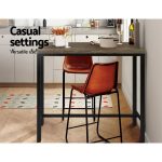 Artiss Vintage Industrial High Bar Table for Stool Kitchen Cafe Desk Dark Brown - Image 3