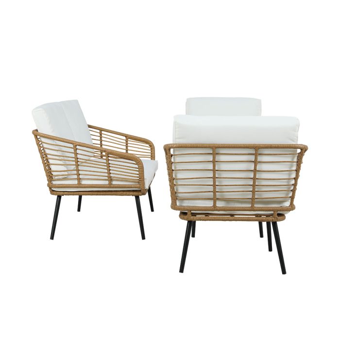 Gardeon 4-Piece Outdoor Sofa Set Rattan Lounge Setting Table Chairs - Image 4