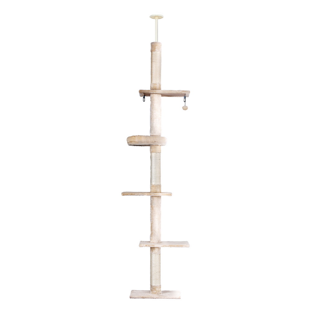 PET-CAT-POLE-BEWH-161788-00 i.Pet Cat Tree 290cm Tower Scratching Cats Post Scratcher Floor to Ceiling Bed - Image 1
