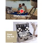 Alfresco 6 Person Picnic Basket Set Cooler Bag Insulated Blanket Plates Navy - Image 4