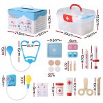 Keezi Kids Doctor Nurse Medical Case Pretend Play Set Stethoscope Medicine Toys - Image 2