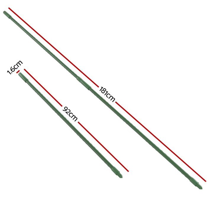 Green Fingers Garden Stakes Metal Plant Support 24pcs 92x1.6CM - Image 2