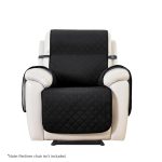 Artiss Recliner Chair Cover 100% Water Resistant Black - Image 3