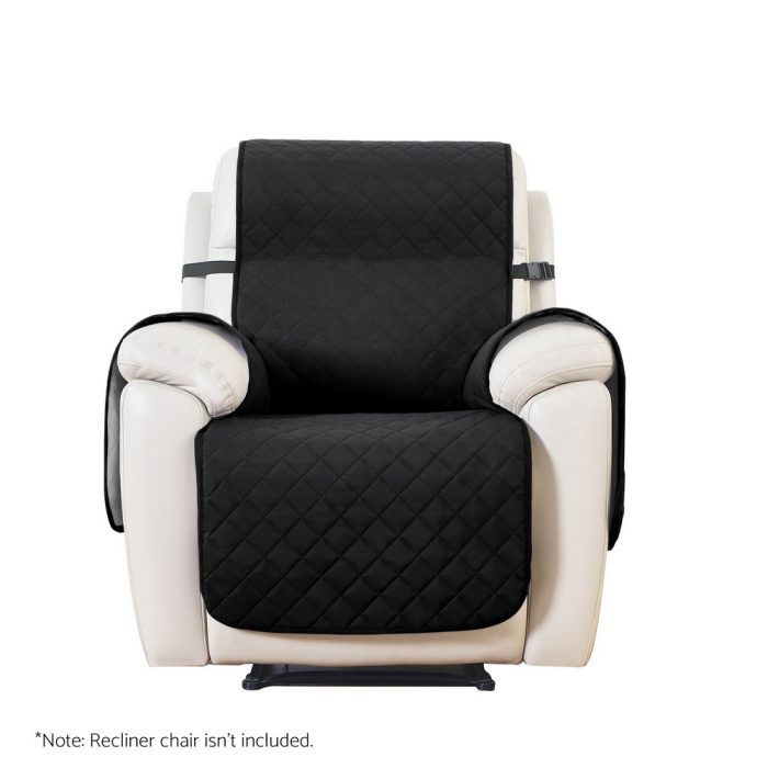Artiss Recliner Chair Cover 100% Water Resistant Black - Image 3