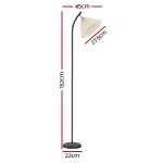 Artiss Floor Lamp LED Light Stand Modern Home Living Room Office Reading White - Image 2