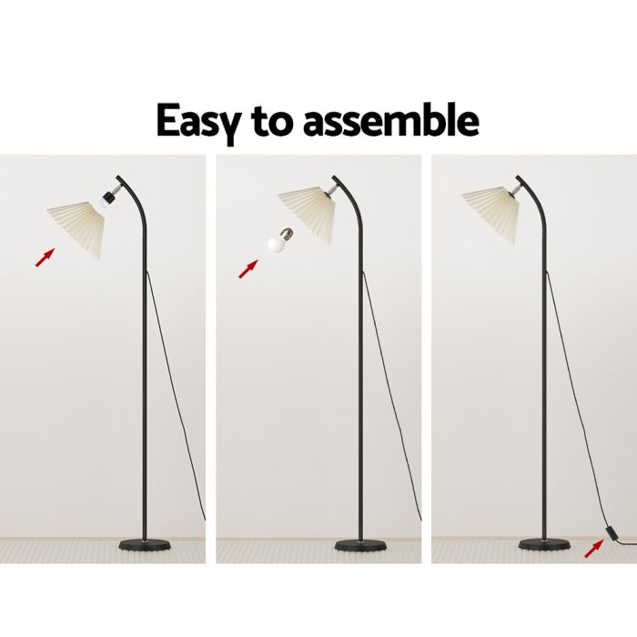 Artiss Floor Lamp LED Light Stand Modern Home Living Room Office Reading White - Image 4