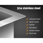 Cefito 80cm x 45cm Stainless Steel Kitchen Sink Flush/Drop-in Mount Silver - Image 4