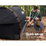 Weisshorn Double Swag Camping Swags Deluxe Canvas Tent Dark Grey - Image 4