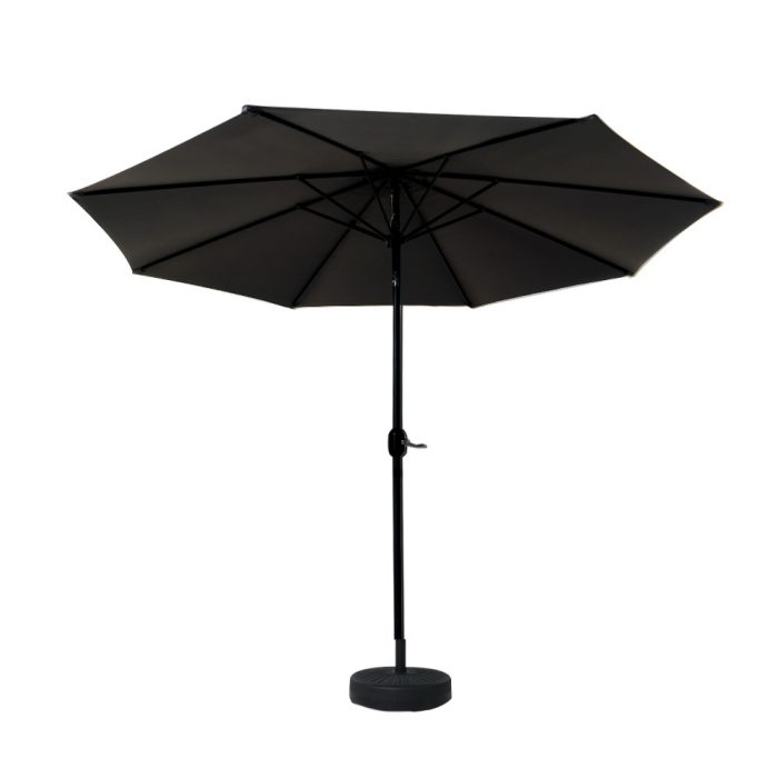 Instahut Outdoor Umbrella 2.7m Base Beach Pole Garden Tilt Sun Patio UV Black - Image 3