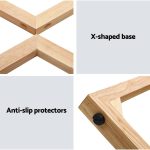 Artiss Coffee Table Round Side Tables Nightstand Bedside Furniture Wooden Beige - Image 4