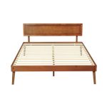 Artiss Bed Frame Queen Size Wooden Bed Base Walnut SPLAY - Image 3