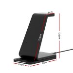 Devanti 3 in 1 Wireless Charger Dock 15W Fast Charging Stand - Image 2