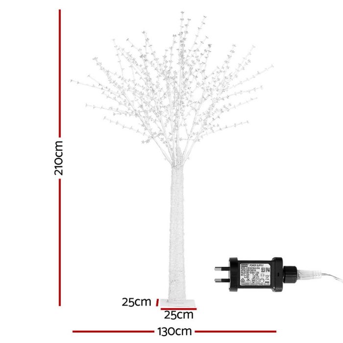 Jingle Jollys Christmas Tree 2.1m 780 LED Lights Cherry Blossom Trees Xmas Decor - Image 2