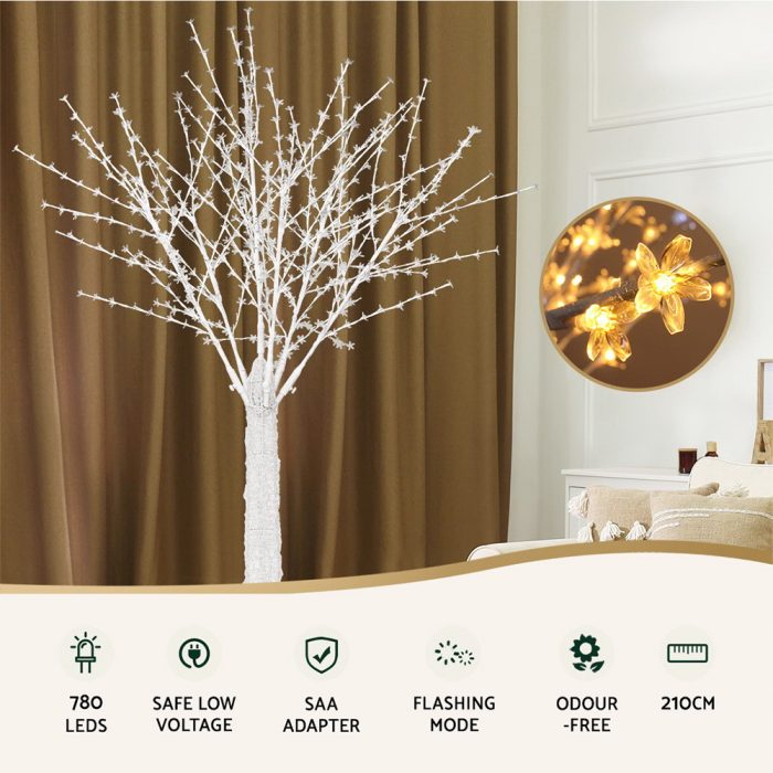 Jingle Jollys Christmas Tree 2.1m 780 LED Lights Cherry Blossom Trees Xmas Decor - Image 4