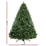 Jingle Jollys Christmas Tree 2.4M Xmas Tree Decorations Green 1500 Tips - Image 2