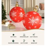 Jingle Jollys Christmas Inflatable Ball Bauble 60cm Outdoor Decoration Red - Image 4