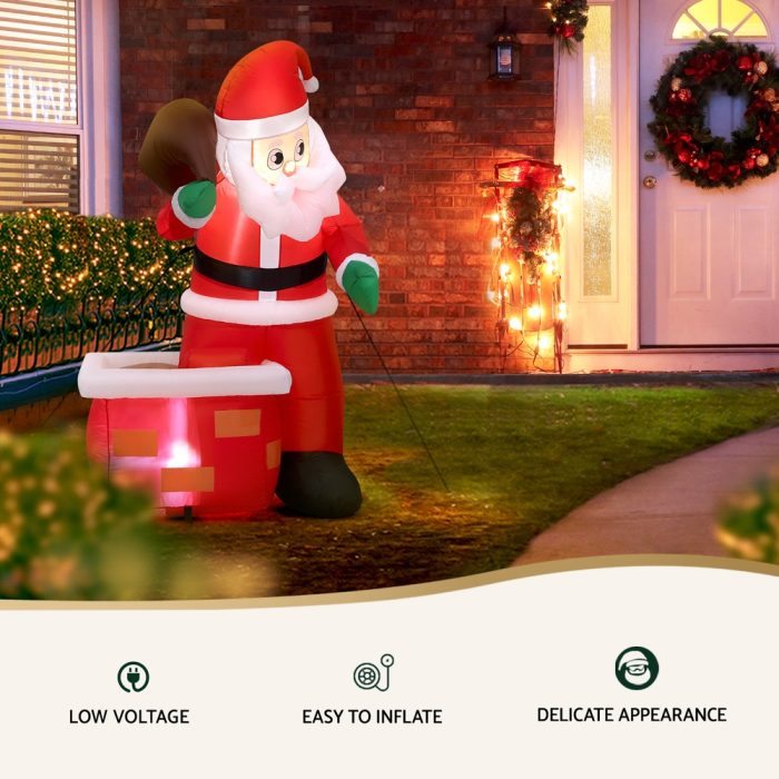 Jingle Jollys Christmas Inflatable Santa Illuminated Decorations - Image 4