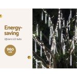 Jingle Jollys 12M Christmas Lights Shower Light 960 LED Falling Metor - Image 4