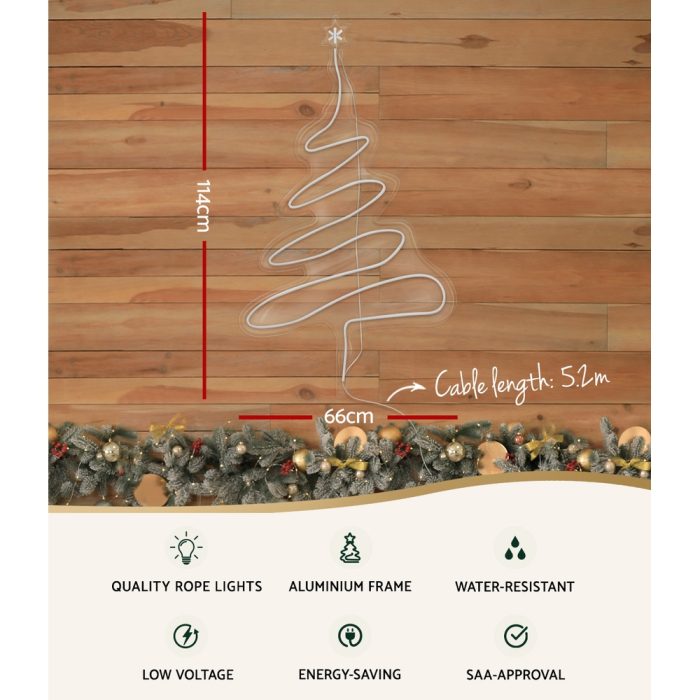 Jingle Jollys Christmas Lights 114cm Fairy Light Green Tree Decorations - Image 3
