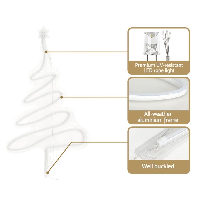 Jingle Jollys Christmas Lights 114cm Fairy Light Green Tree Decorations - Image 4