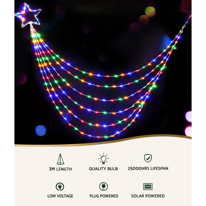 Jingle Jollys 3M Solar Christmas Lights String Light 200 LED - Image 3